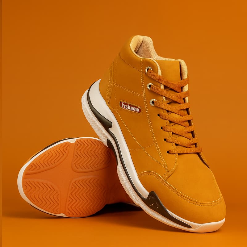 کفش ساقدار مردانه نسکافه ای مدل EMTO