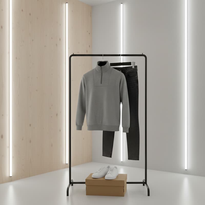 دورس مردانه نیم زیپ مدل Behbod-طوسی